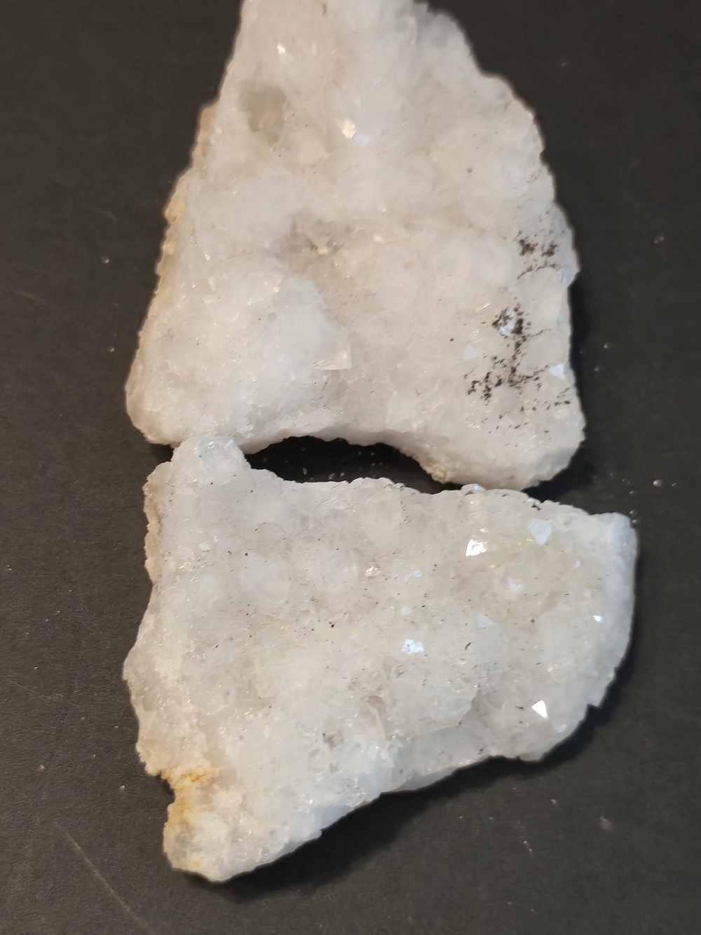 🤍 White Calcite Druzy Crystal Specimens • Lot of 2 • ~62g
✨ Beautiful lot of 2